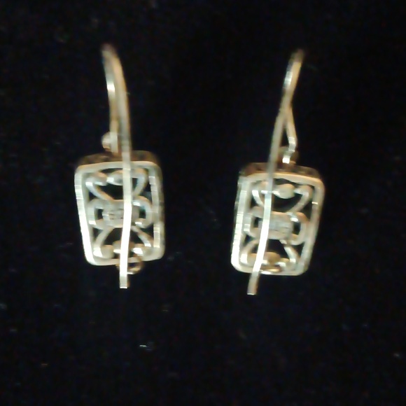 Vintage Bali Natural Turquoise Earthmined Artisan Crafted Earings In Sterling - Picture 4 of 8